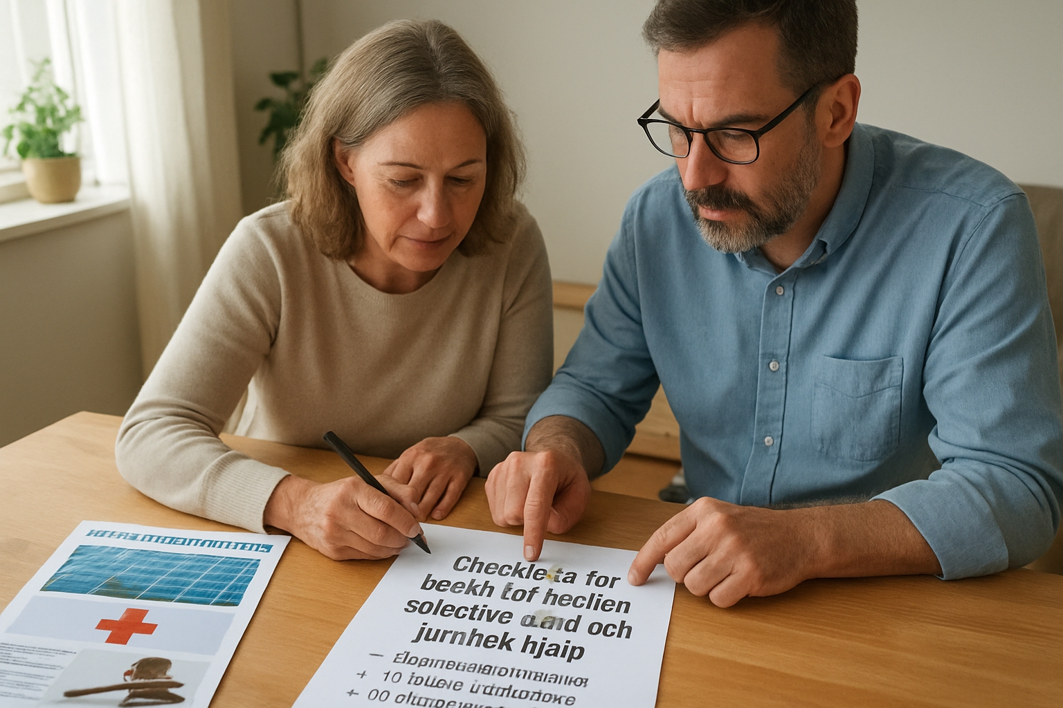 Checklista för kloka val mellan solceller, vård och juridisk hjälp