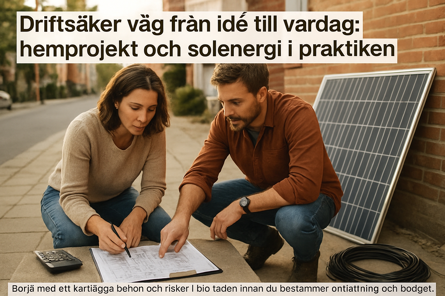 Driftsäker väg från idé till vardag: hemprojekt och solenergi i praktiken